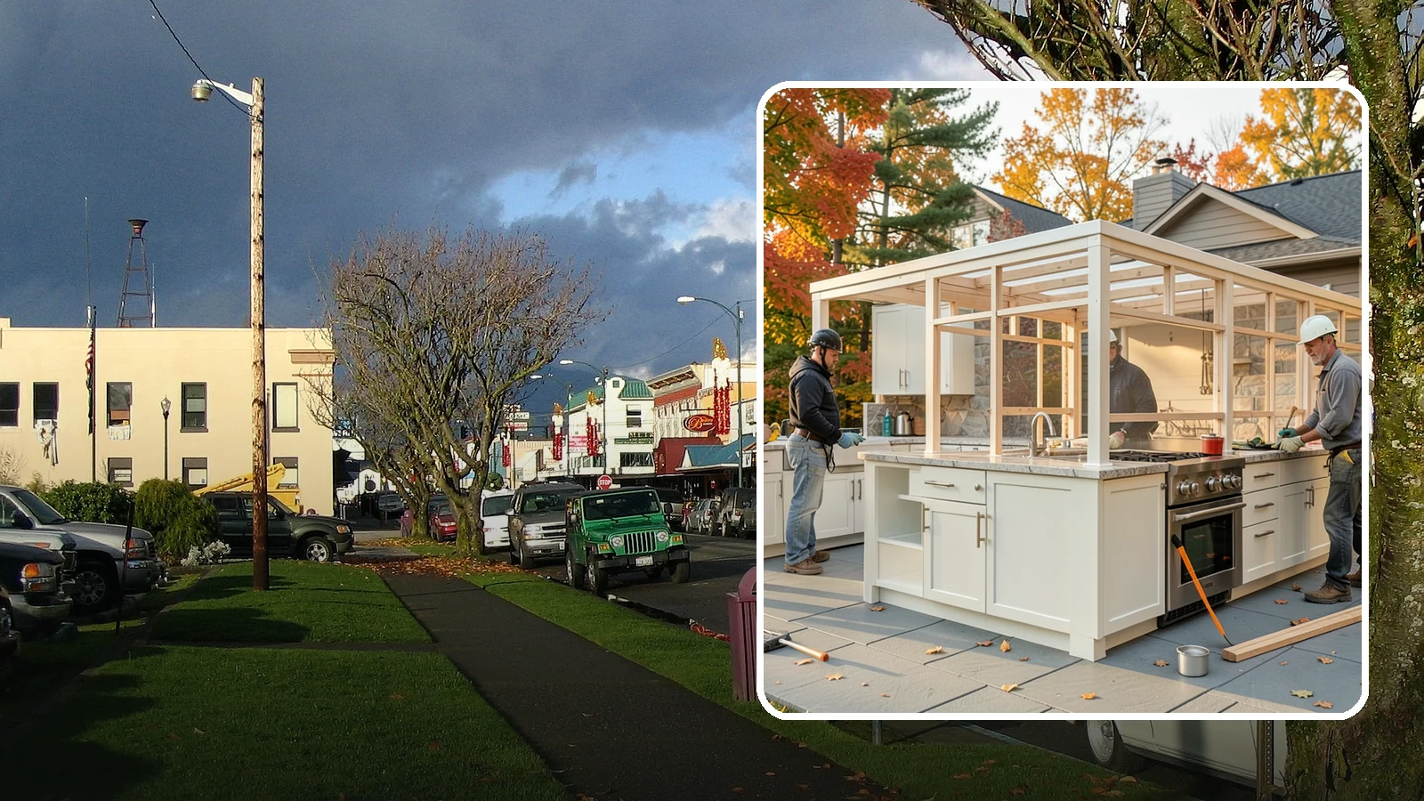Outdoor Kitchen Construction in Arlington, Snohomish County, WA - A durable, fully equipped outdoor kitchen designed to cook and entertain through every Puget Sound season.