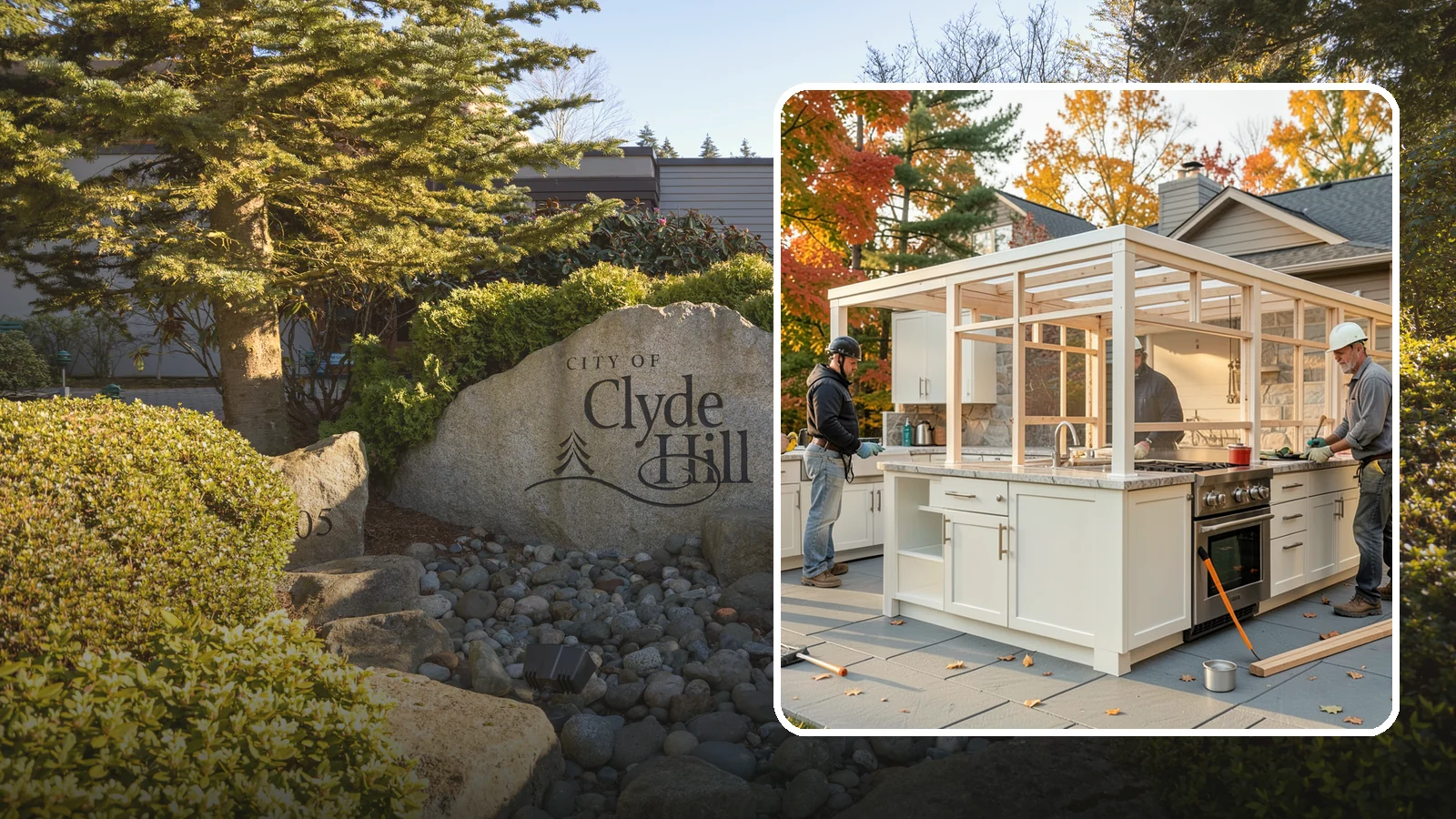Outdoor Kitchen Construction in Clyde Hill, King County, WA - A durable, fully equipped outdoor kitchen designed to cook and entertain through every Puget Sound season.
