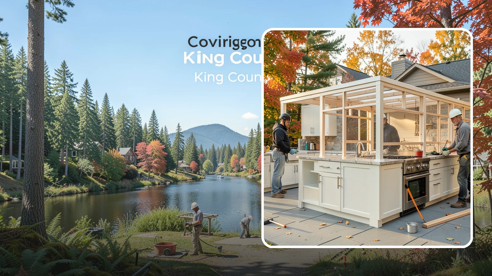 Outdoor Kitchen Construction in Covington, King County, WA - A durable, fully equipped outdoor kitchen designed to cook and entertain through every Puget Sound season.