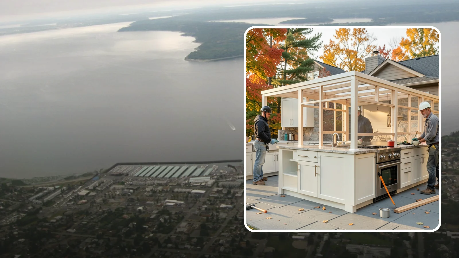 Outdoor Kitchen Construction in Des Moines, King County, WA - A durable, fully equipped outdoor kitchen designed to cook and entertain through every Puget Sound season.