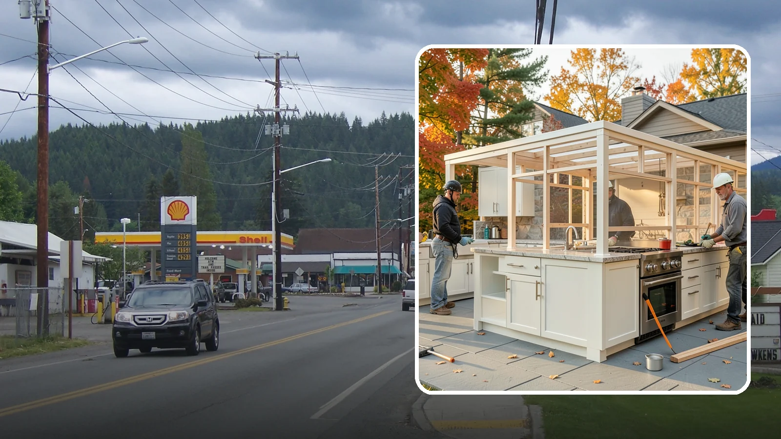 Outdoor Kitchen Construction in Granite Falls, Snohomish County, WA - A durable, fully equipped outdoor kitchen designed to cook and entertain through every Puget Sound season.