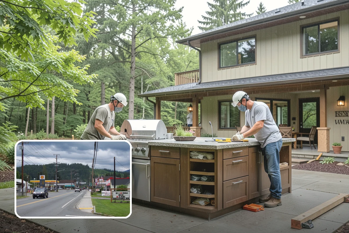 Outdoor Kitchen Construction in Granite Falls, Snohomish County, WA - Brings cooking and hosting into the backyard