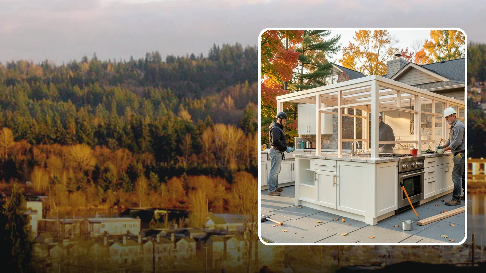 Outdoor Kitchen Construction in Kenmore, King County, WA - A durable, fully equipped outdoor kitchen designed to cook and entertain through every Puget Sound season.