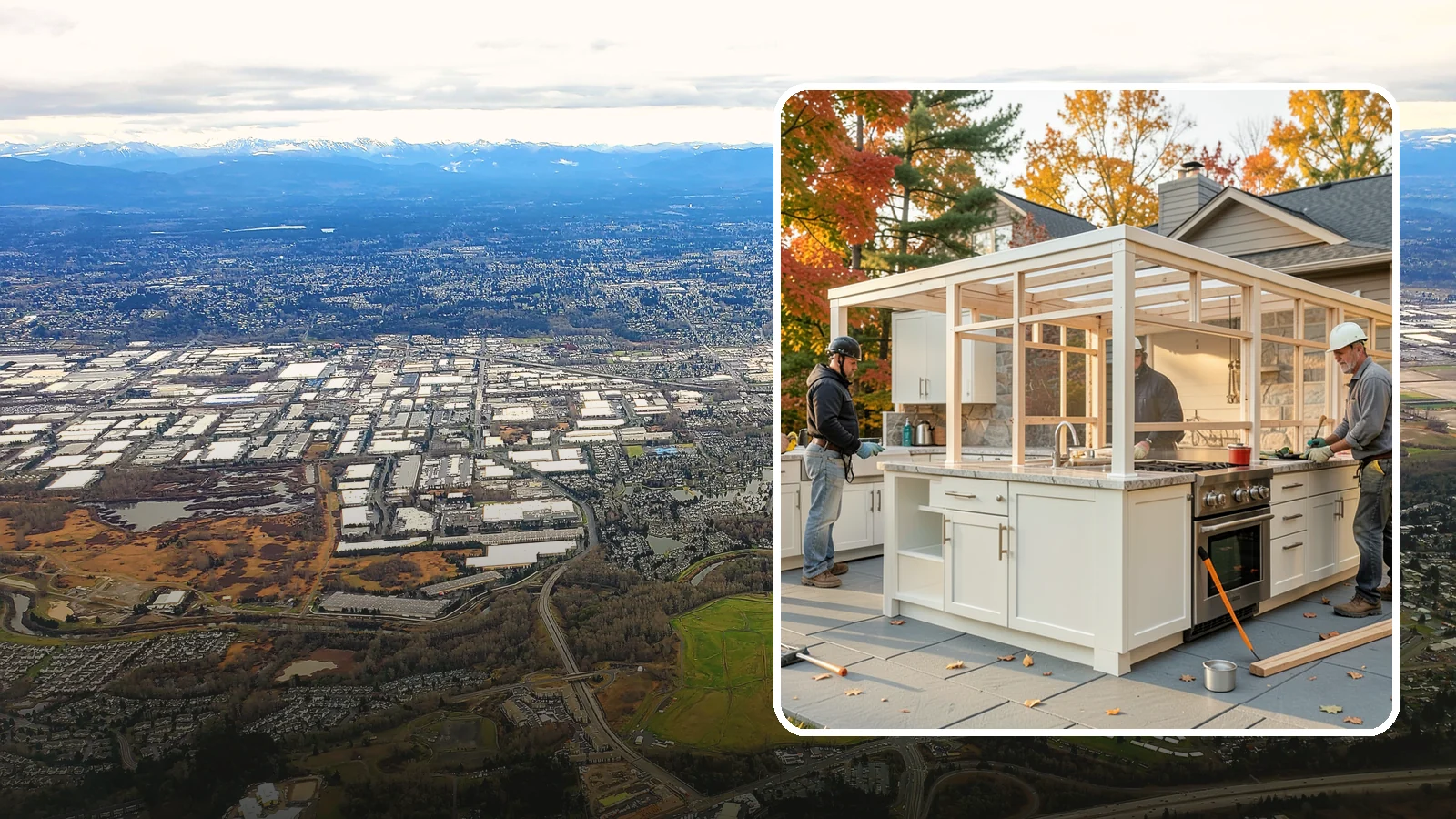 Outdoor Kitchen Construction in Kent, King County, WA - A durable, fully equipped outdoor kitchen designed to cook and entertain through every Puget Sound season.