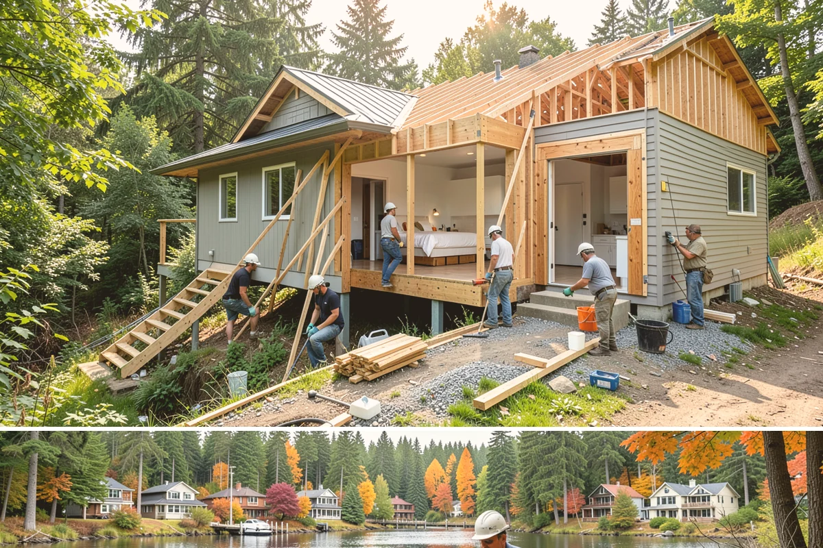 Outdoor Kitchen Construction in La Conner, Skagit County, WA - Summer installation allows concrete, masonry, and sealants to cure fully before wet weather returns.