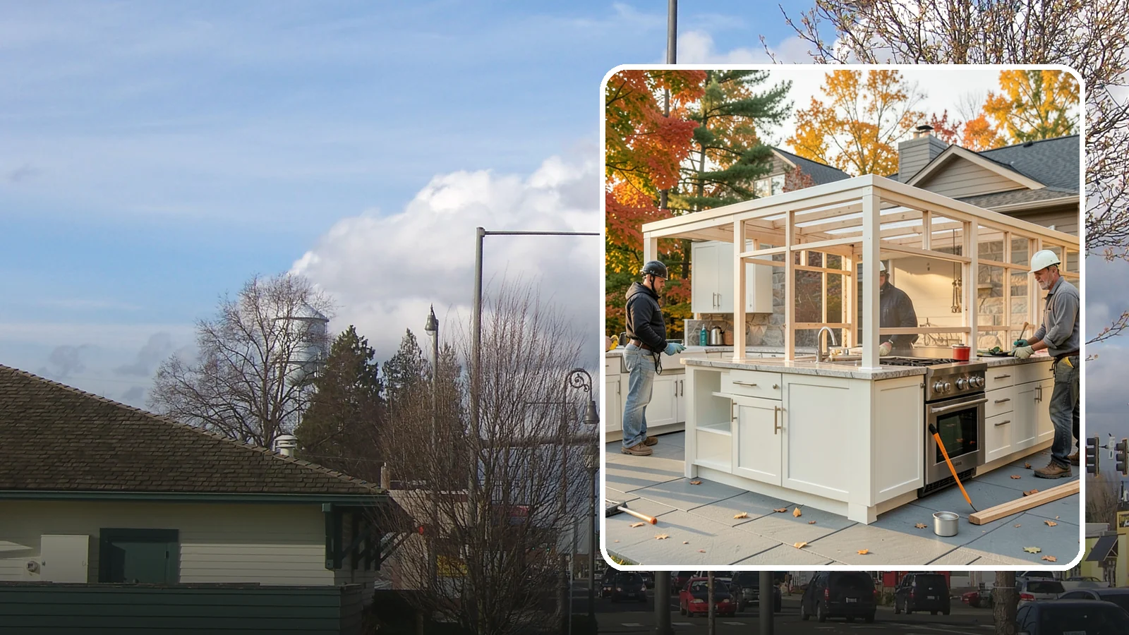 Outdoor Kitchen Construction in Marysville, Snohomish County, WA - A durable, fully equipped outdoor kitchen designed to cook and entertain through every Puget Sound season.