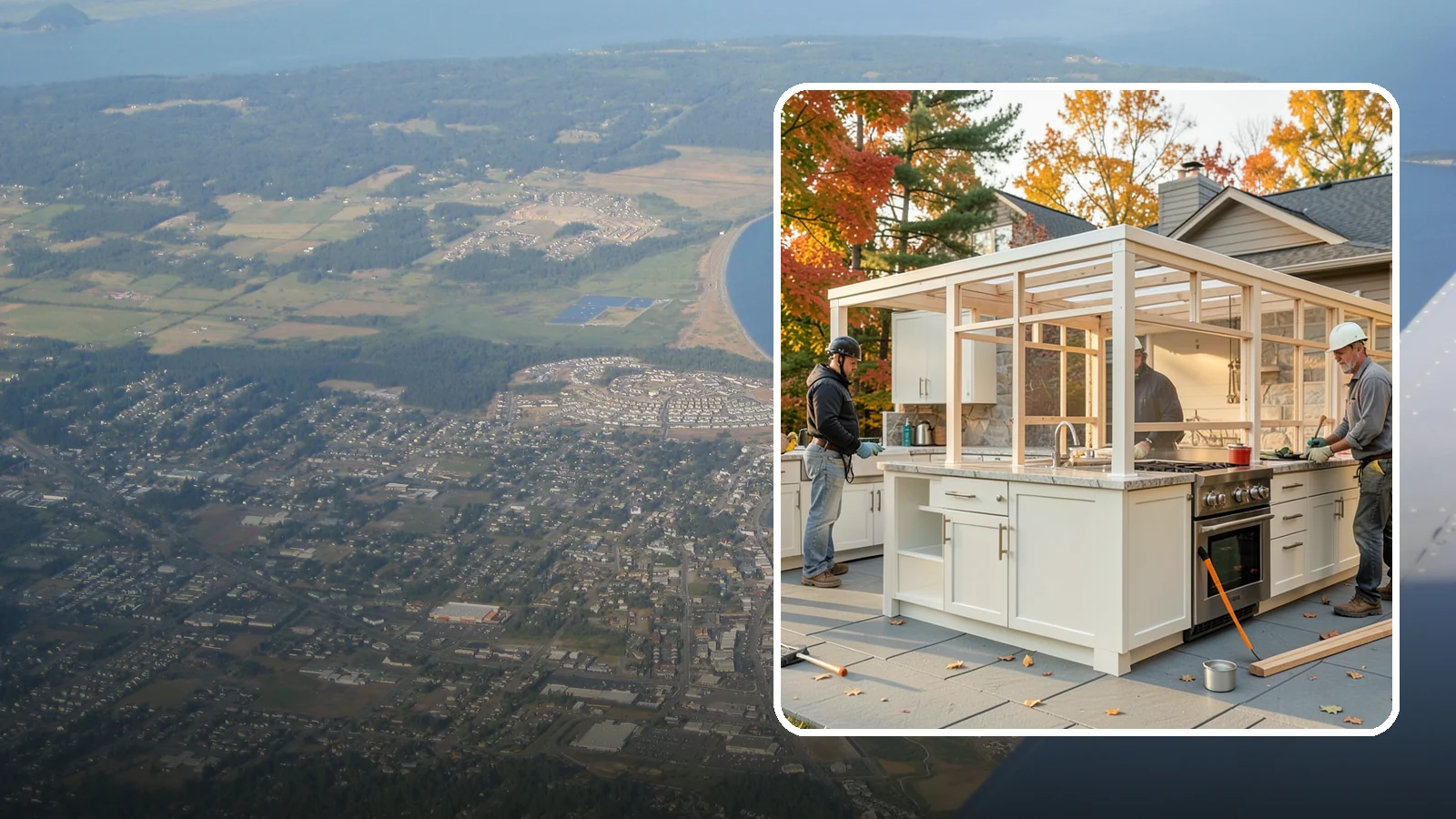 Outdoor Kitchen Construction in Oak Harbor, Island County, WA - A durable, fully equipped outdoor kitchen designed to cook and entertain through every Puget Sound season.