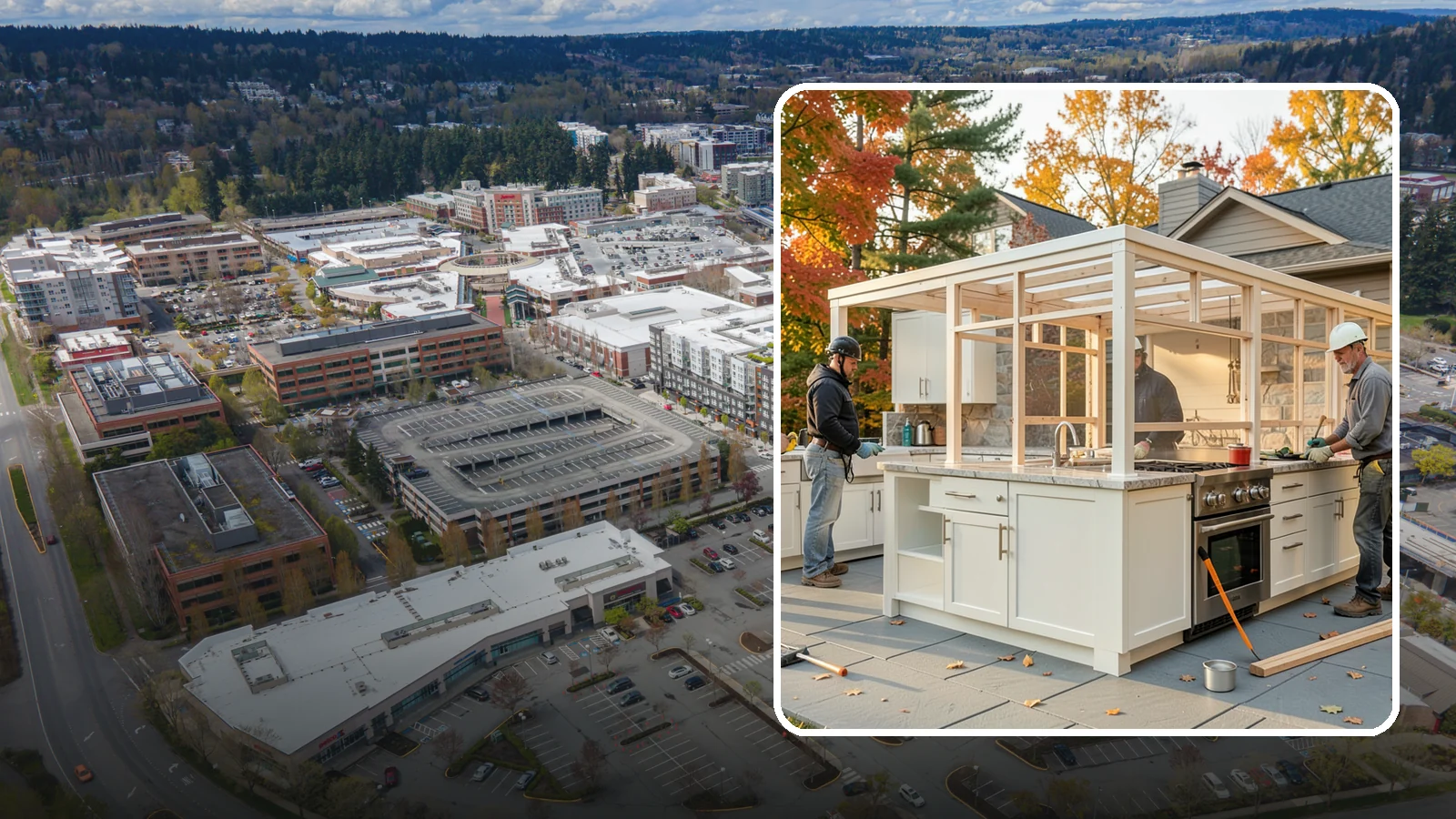 Outdoor Kitchen Construction in Redmond, King County, WA - A durable, fully equipped outdoor kitchen designed to cook and entertain through every Puget Sound season.