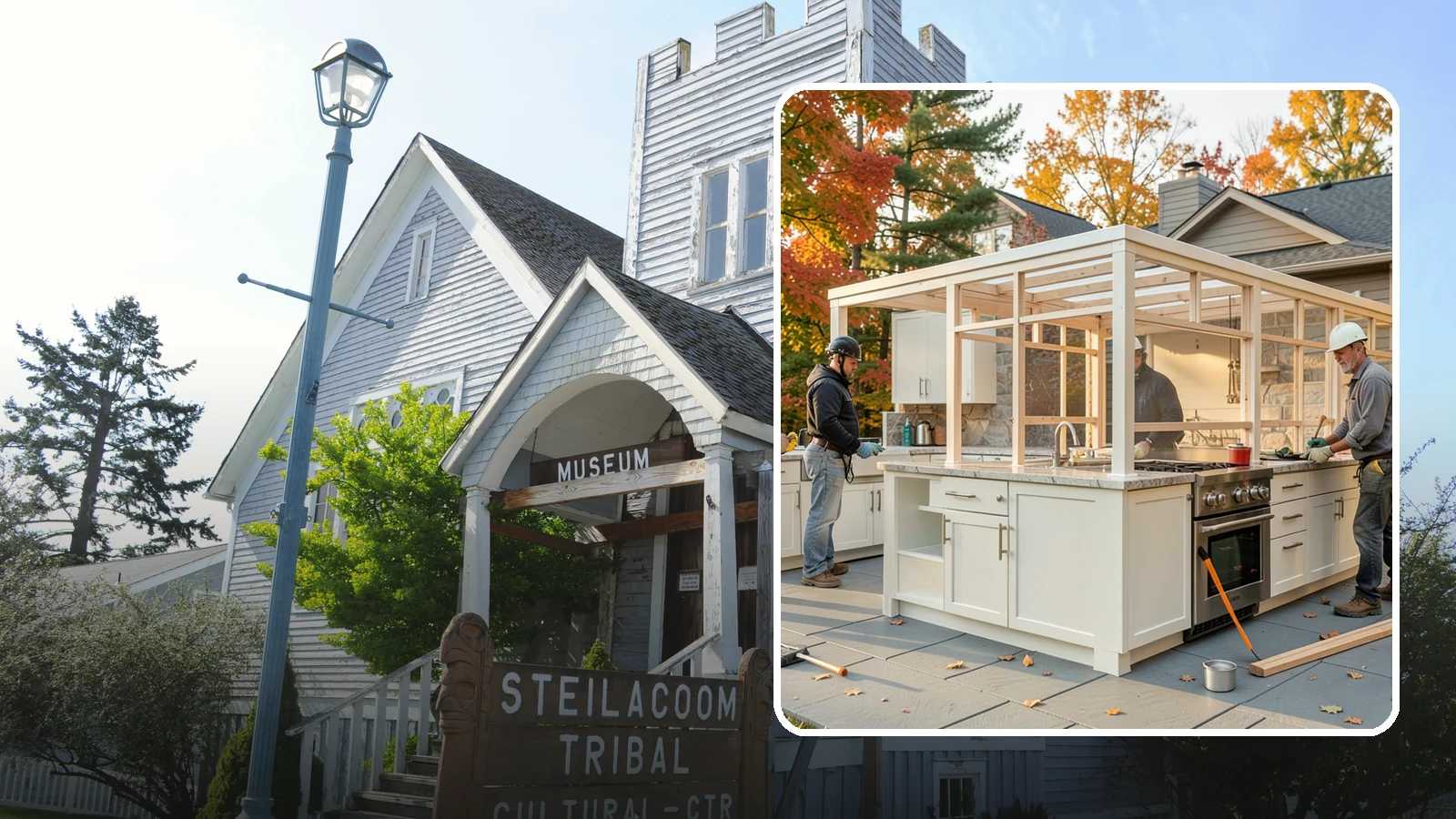 Outdoor Kitchen Construction in Steilacoom, Pierce County, WA - A durable, fully equipped outdoor kitchen designed to cook and entertain through every Puget Sound season.