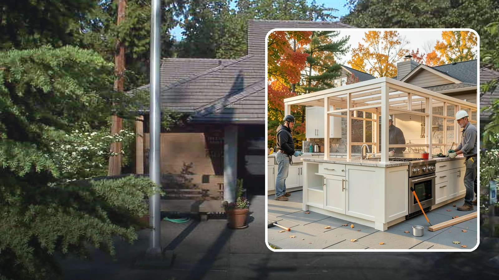 Outdoor Kitchen Construction in Yarrow Point, King County, WA - A durable, fully equipped outdoor kitchen designed to cook and entertain through every Puget Sound season.