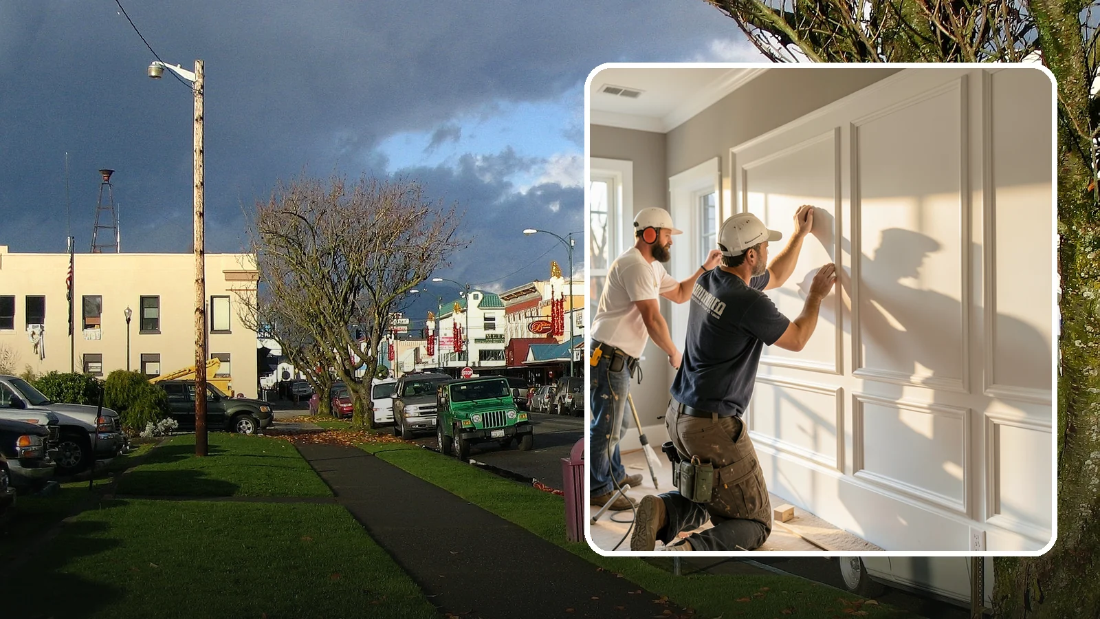 Panel Molding Installation in Arlington, Snohomish County, WA - Refined panel molding installation that creates framed wall panels for a distinguished, tailored look.
