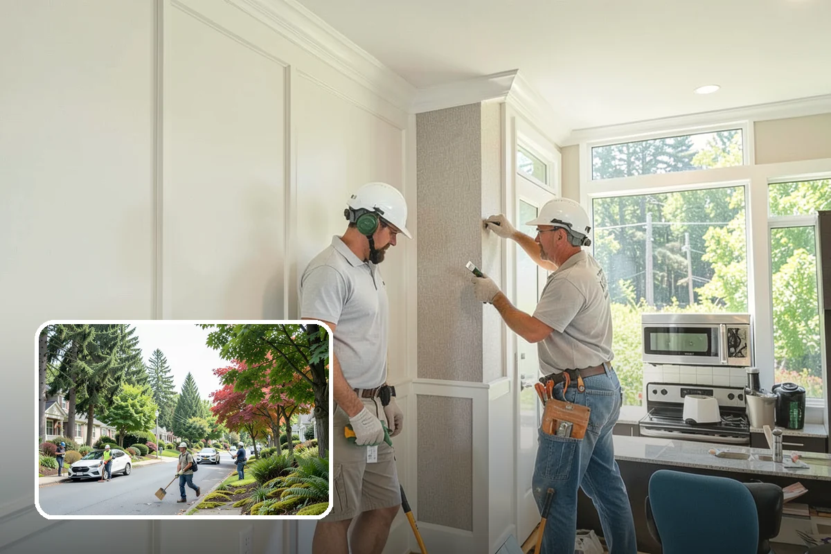 Panel Molding Installation in Beaux Arts Village, King County, WA - Balanced, symmetrical panel layouts