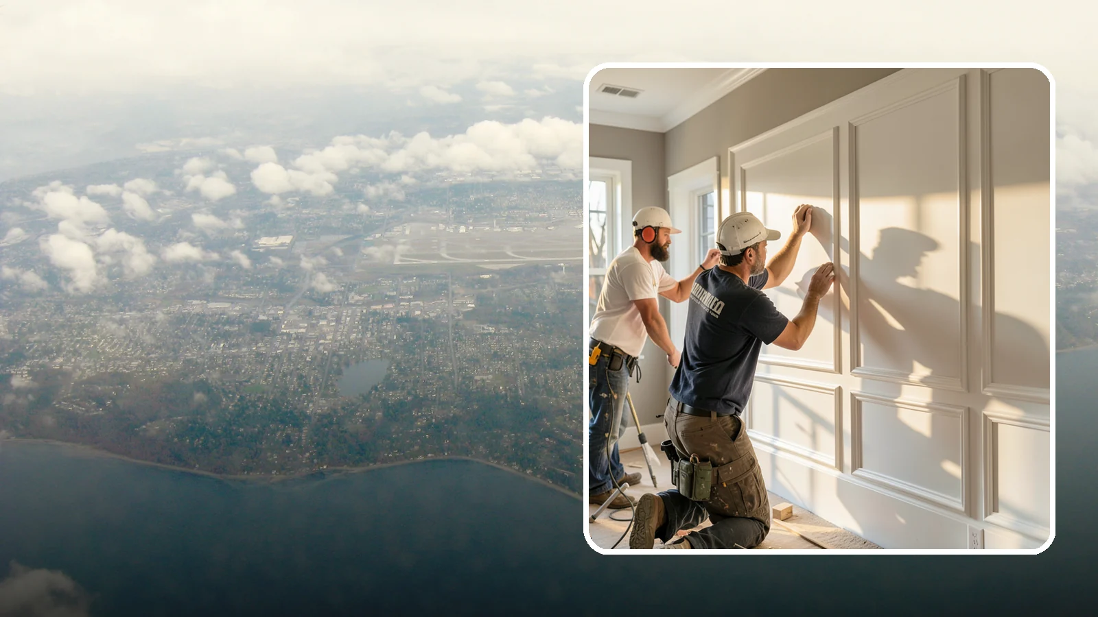 Panel Molding Installation in Burien, King County, WA - Refined panel molding installation that creates framed wall panels for a distinguished, tailored look.