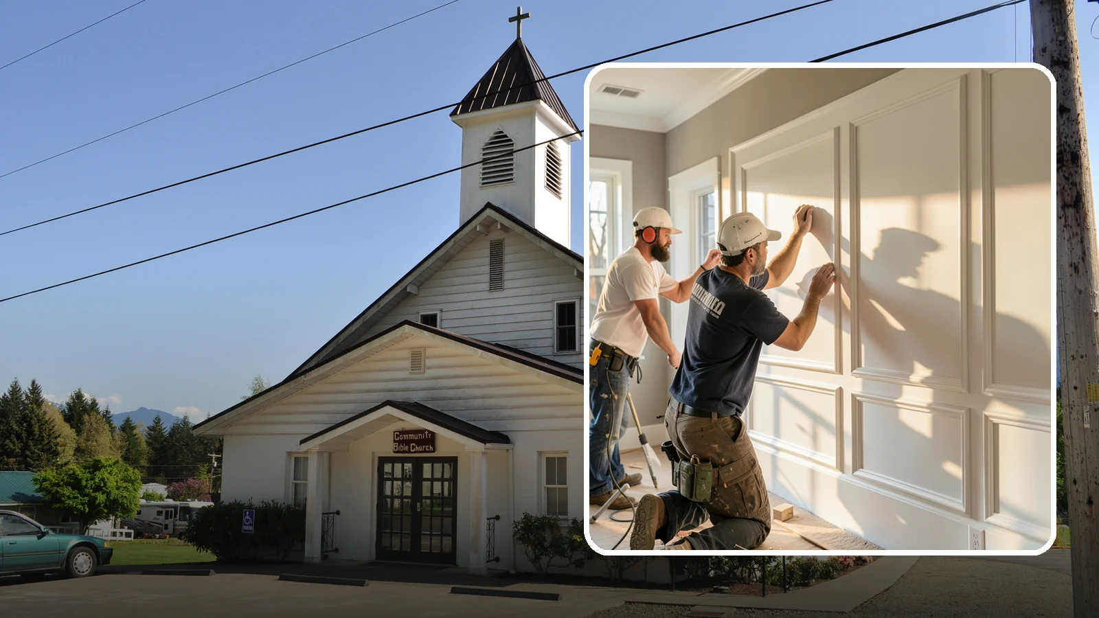 Panel Molding Installation in Concrete, Skagit County, WA - Refined panel molding installation that creates framed wall panels for a distinguished, tailored look.