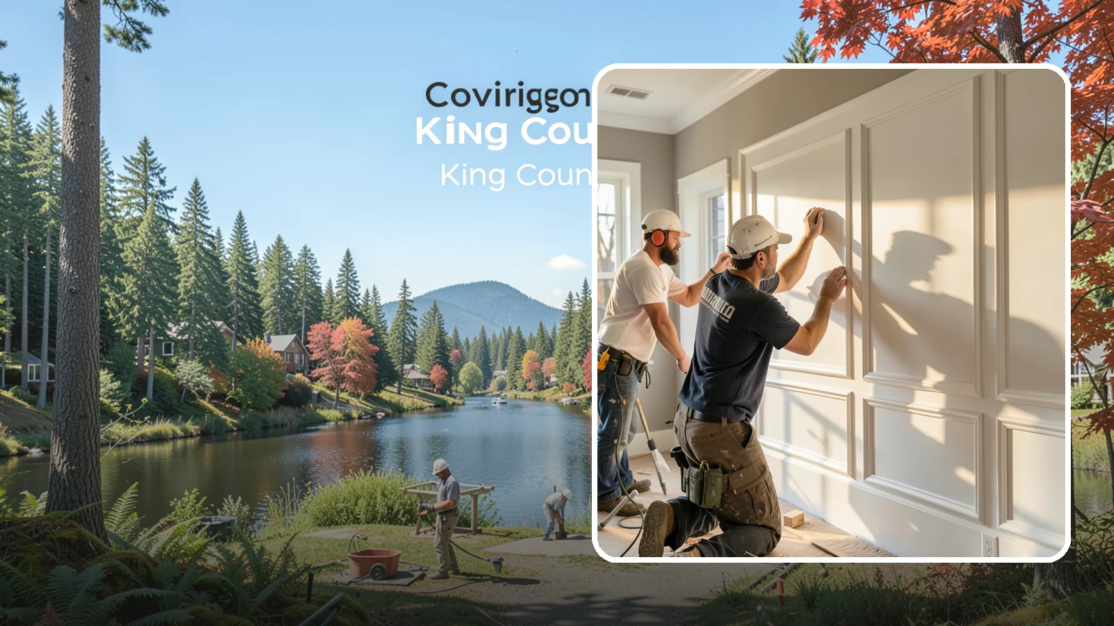 Panel Molding Installation in Covington, King County, WA - Refined panel molding installation that creates framed wall panels for a distinguished, tailored look.