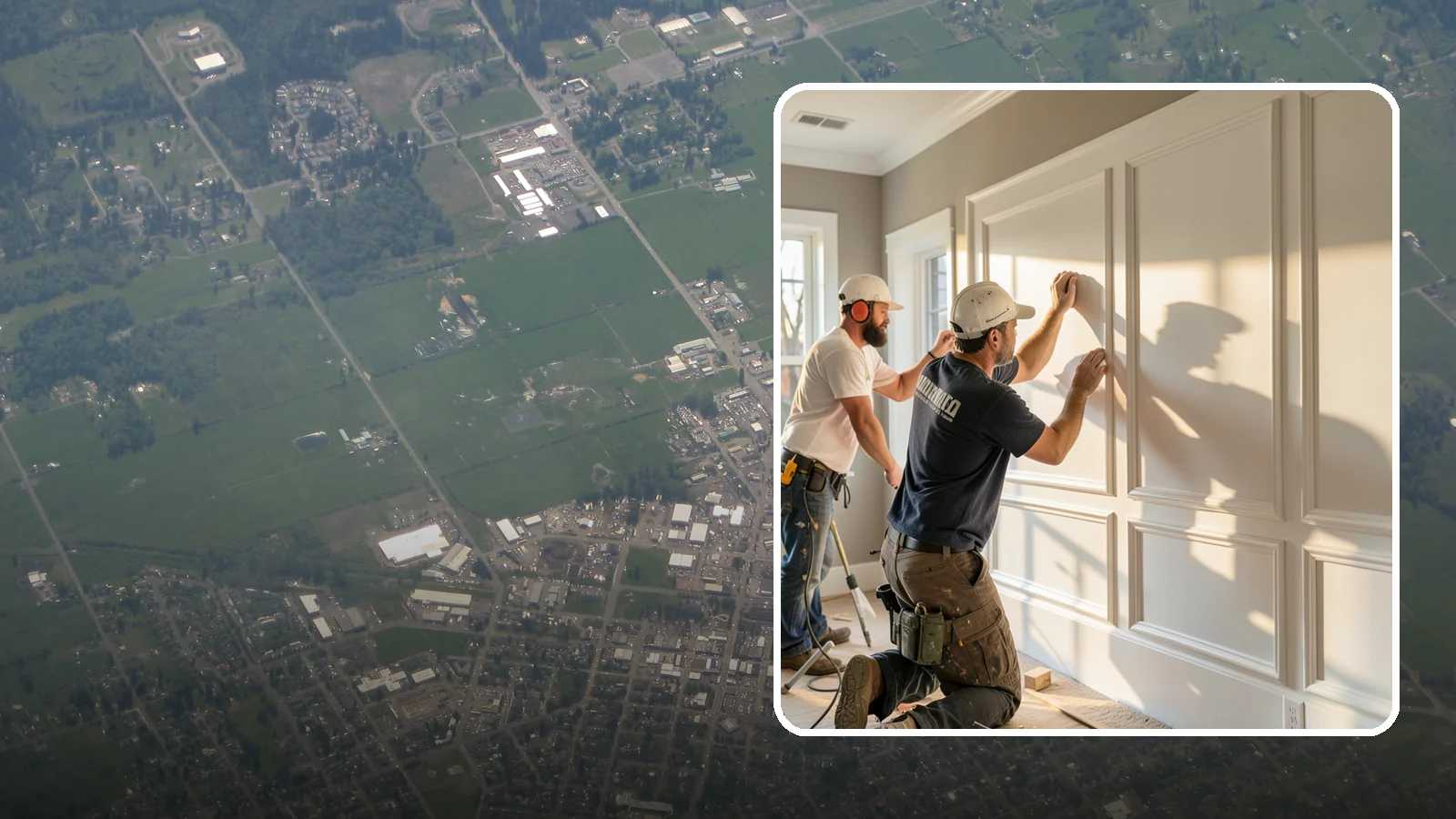 Panel Molding Installation in Enumclaw, King County, WA - Refined panel molding installation that creates framed wall panels for a distinguished, tailored look.