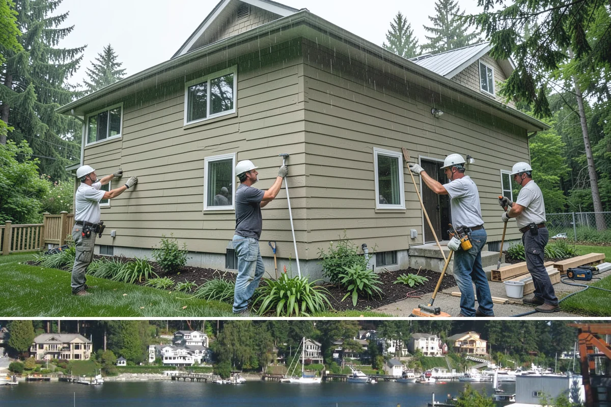 Panel Molding Installation in Gig Harbor, Pierce County, WA - Panel molding is an interior detail that installs comfortably year-round, ideal for elevating rooms during the PNW rainy season.
