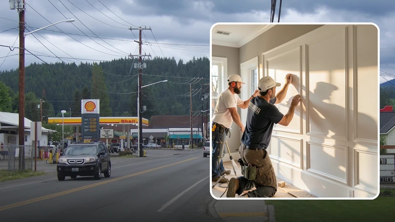 Panel Molding Installation in Granite Falls, Snohomish County, WA - Refined panel molding installation that creates framed wall panels for a distinguished, tailored look.