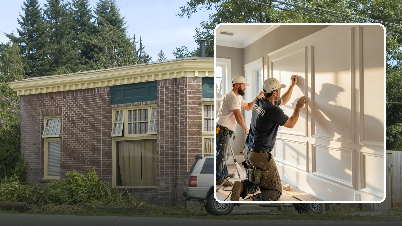Panel Molding Installation in Hamilton, Skagit County, WA - Refined panel molding installation that creates framed wall panels for a distinguished, tailored look.