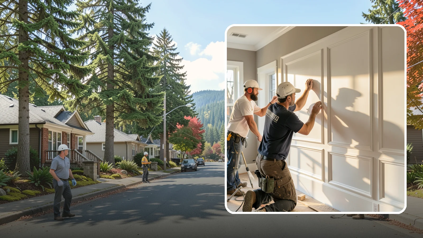Panel Molding Installation in Hunts Point, King County, WA - Refined panel molding installation that creates framed wall panels for a distinguished, tailored look.