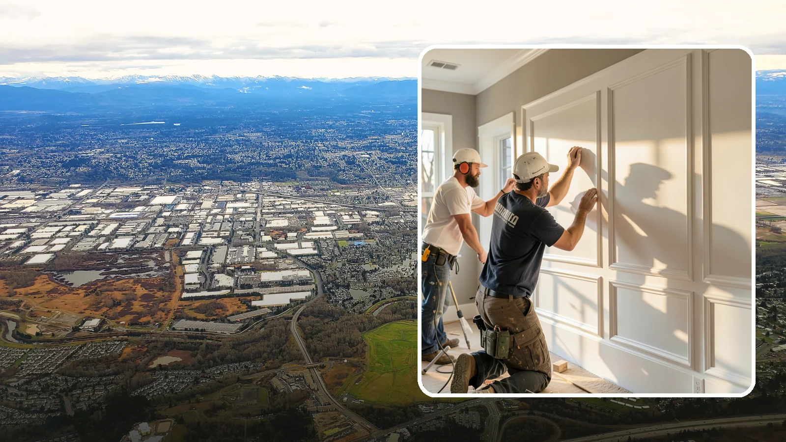 Panel Molding Installation in Kent, King County, WA - Refined panel molding installation that creates framed wall panels for a distinguished, tailored look.