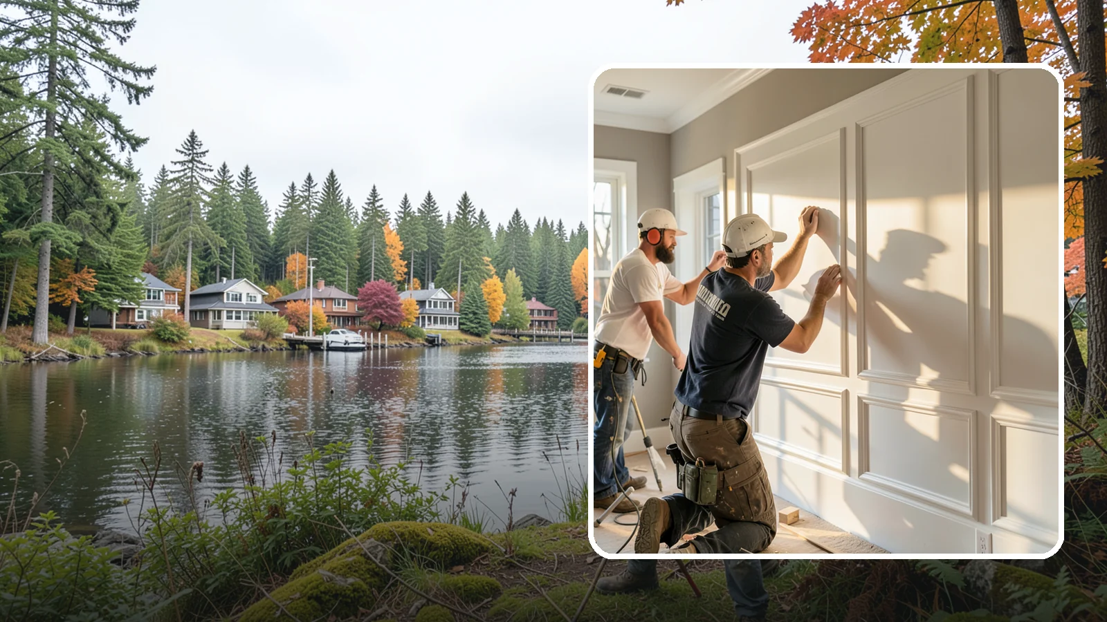 Panel Molding Installation in La Conner, Skagit County, WA - Refined panel molding installation that creates framed wall panels for a distinguished, tailored look.