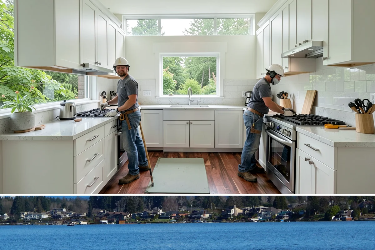 Panel Molding Installation in Lake Stevens, Snohomish County, WA - Panel molding is an interior detail that installs comfortably year-round, ideal for elevating rooms during the PNW rainy season.
