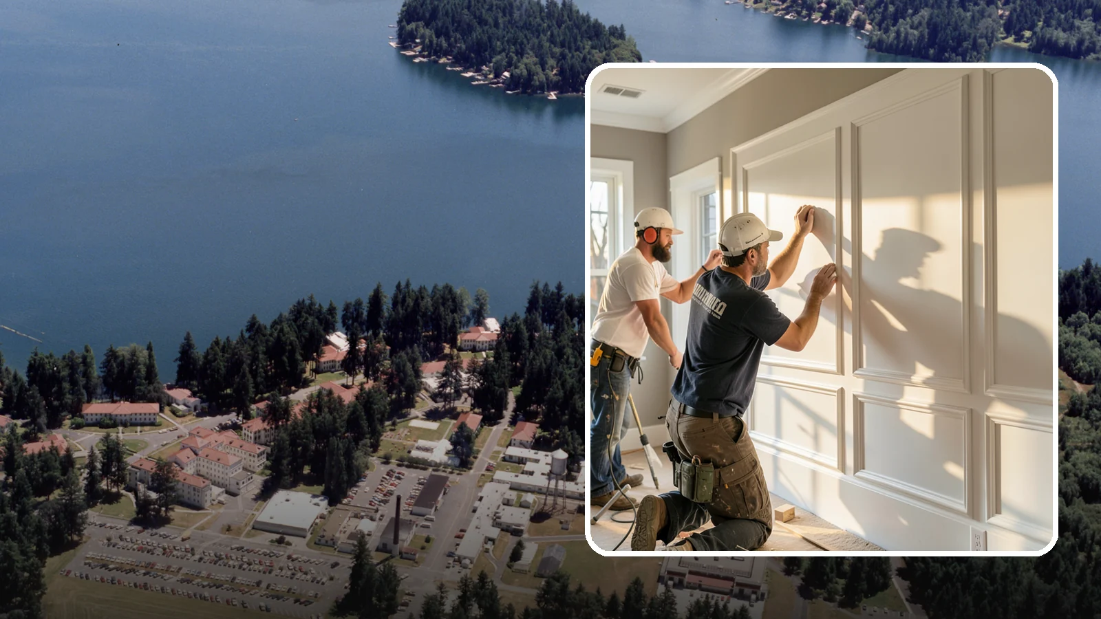 Panel Molding Installation in Lakewood, Pierce County, WA - Refined panel molding installation that creates framed wall panels for a distinguished, tailored look.
