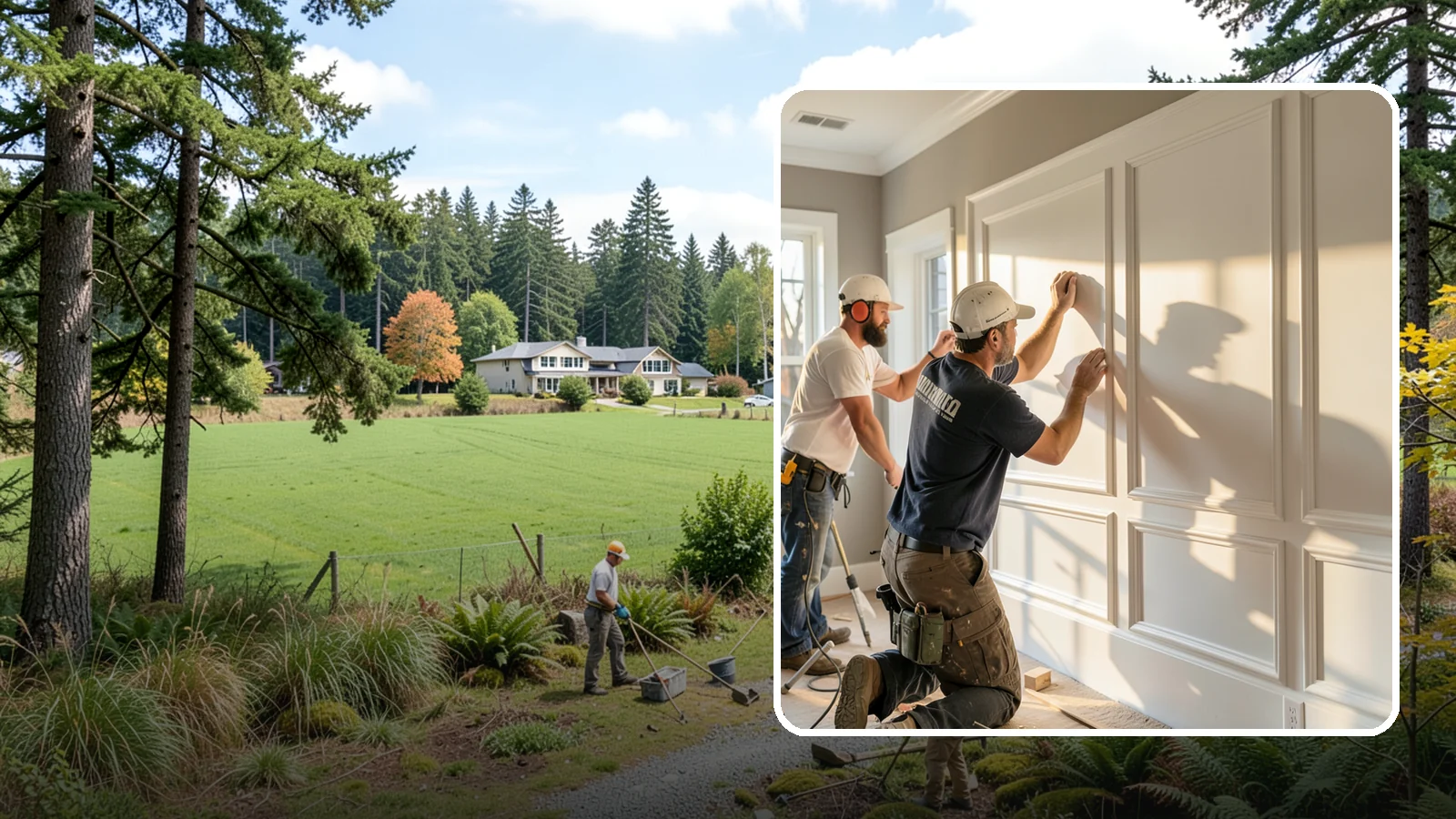 Panel Molding Installation in Lyman, Skagit County, WA - Refined panel molding installation that creates framed wall panels for a distinguished, tailored look.