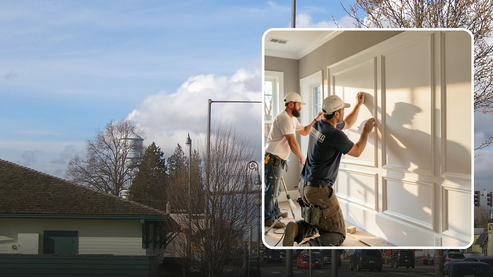Panel Molding Installation in Marysville, Snohomish County, WA - Refined panel molding installation that creates framed wall panels for a distinguished, tailored look.