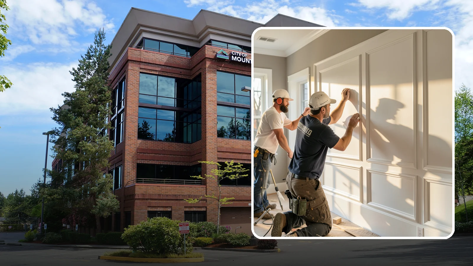 Panel Molding Installation in Mountlake Terrace, Snohomish County, WA - Refined panel molding installation that creates framed wall panels for a distinguished, tailored look.