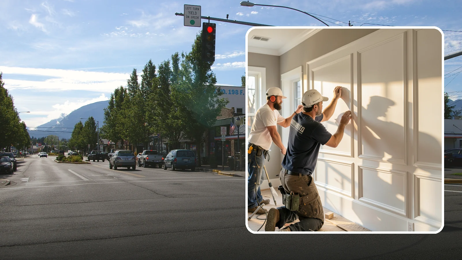 Panel Molding Installation in North Bend, King County, WA - Refined panel molding installation that creates framed wall panels for a distinguished, tailored look.
