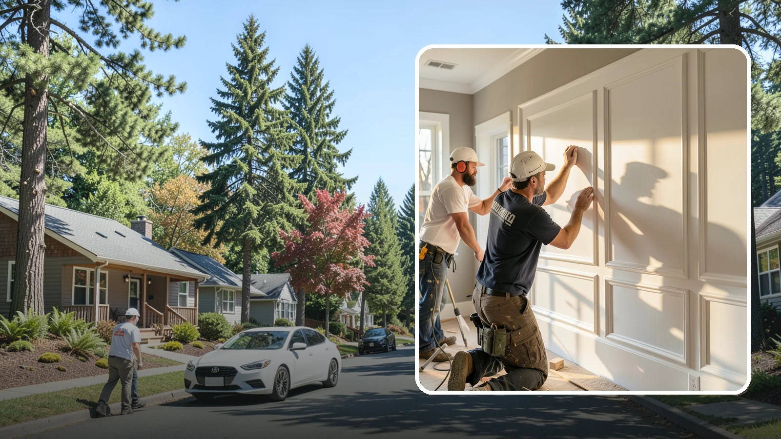 Panel Molding Installation in Orting, Pierce County, WA - Refined panel molding installation that creates framed wall panels for a distinguished, tailored look.