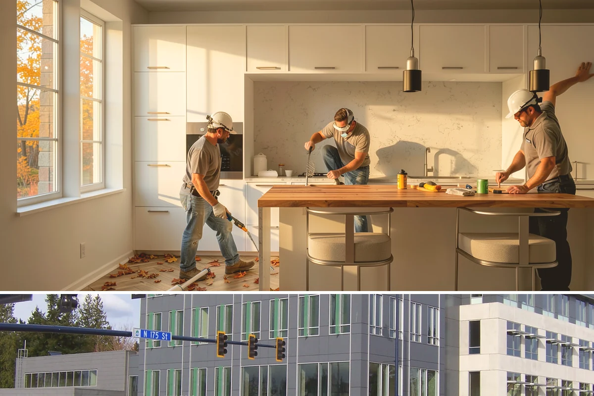 Panel Molding Installation in Shoreline, King County, WA - Panel molding is an interior detail that installs comfortably year-round, ideal for elevating rooms during the PNW rainy season.