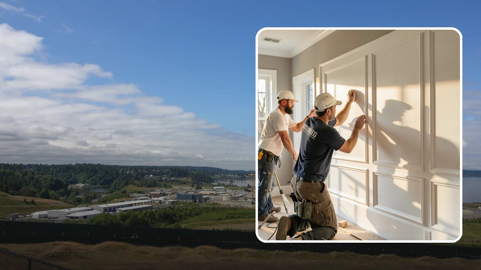 Panel Molding Installation in University Place, Pierce County, WA - Refined panel molding installation that creates framed wall panels for a distinguished, tailored look.