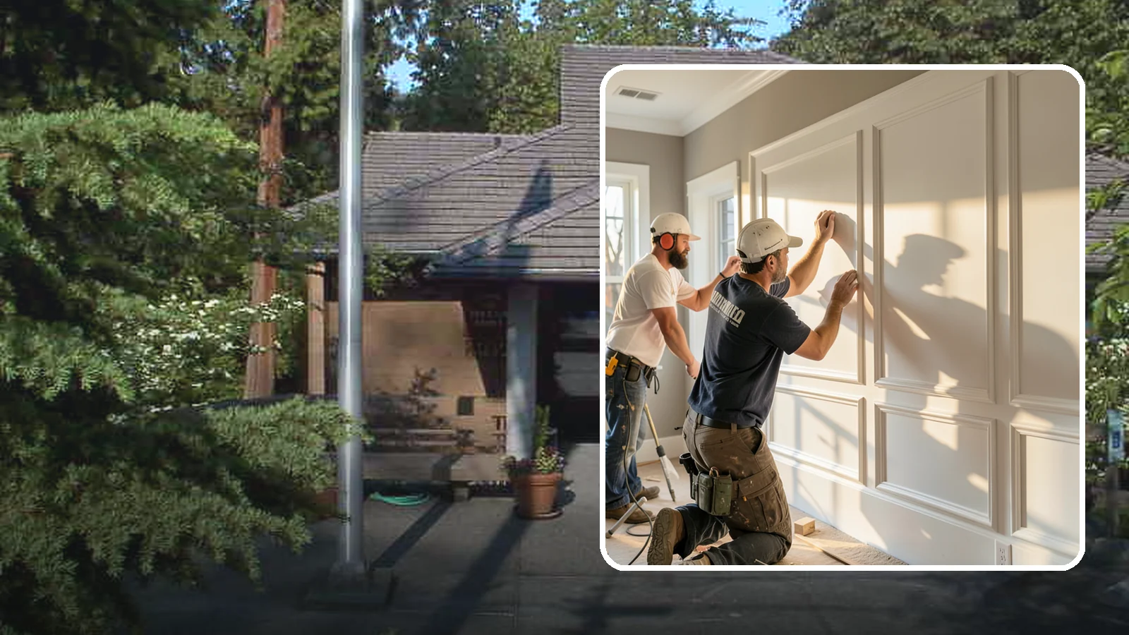 Panel Molding Installation in Yarrow Point, King County, WA - Refined panel molding installation that creates framed wall panels for a distinguished, tailored look.