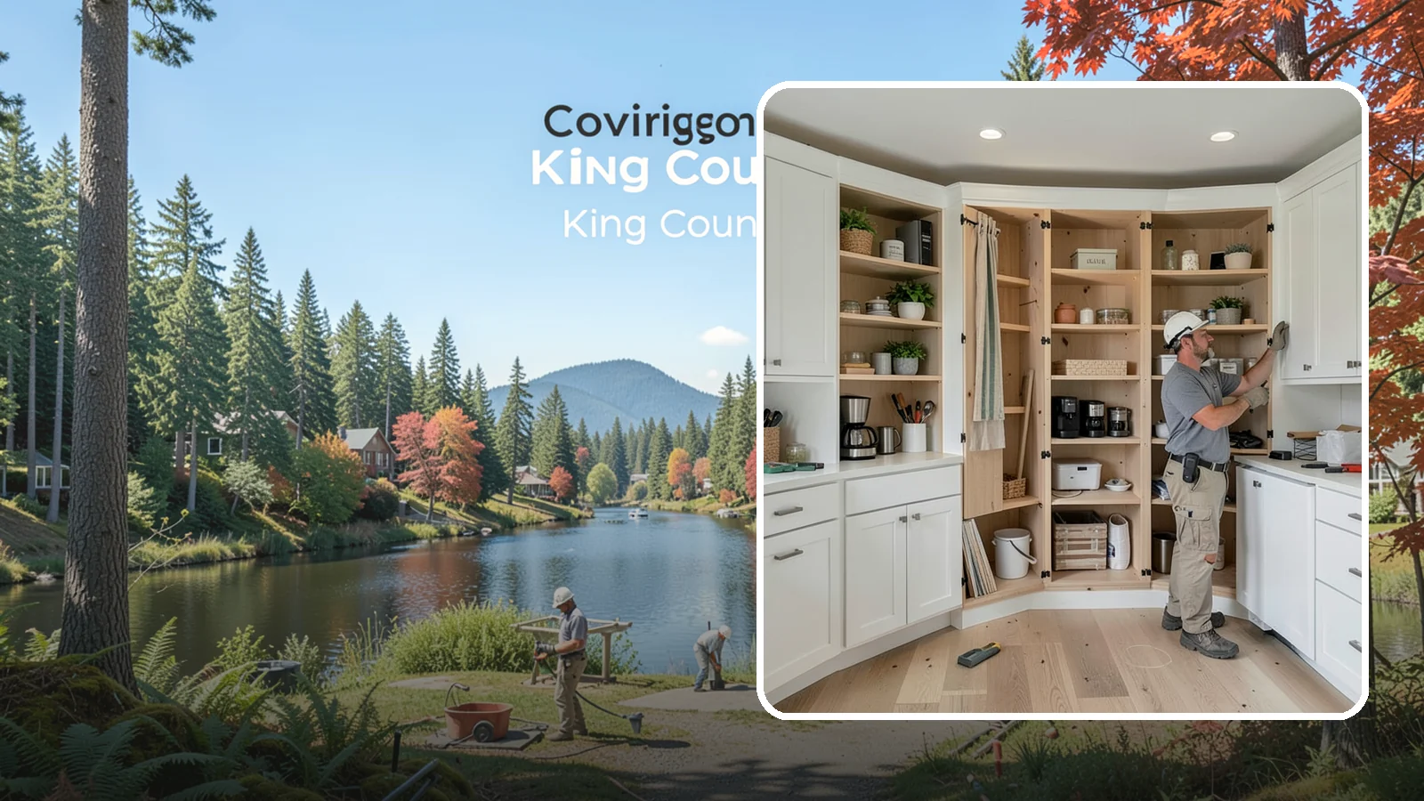 Pantry Construction in Covington, King County, WA - Building a dedicated pantry, from a reach-in closet to a walk-in, to expand your kitchen's food and small-appliance storage.