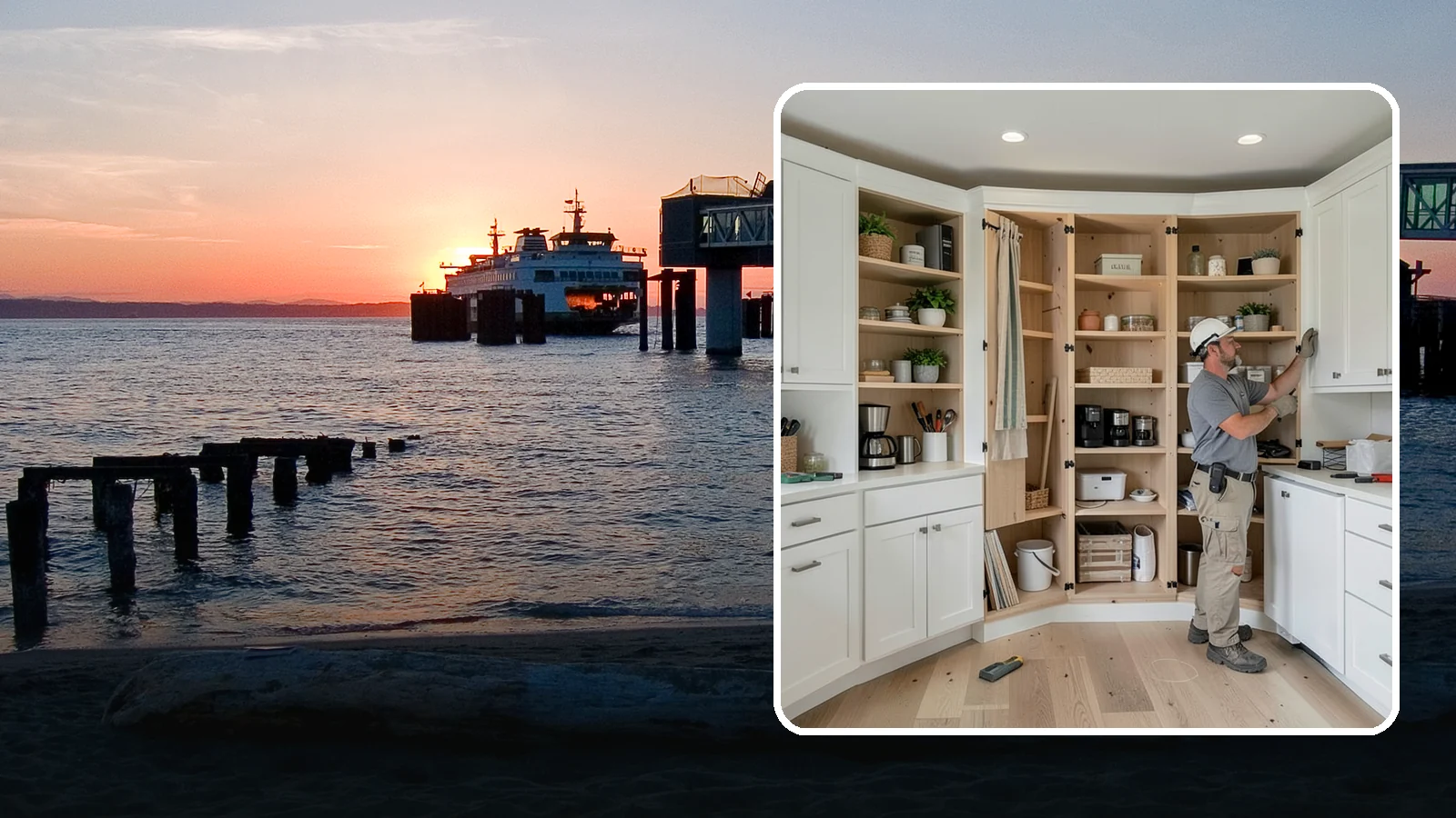 Pantry Construction in Edmonds, Snohomish County, WA - Building a dedicated pantry, from a reach-in closet to a walk-in, to expand your kitchen's food and small-appliance storage.