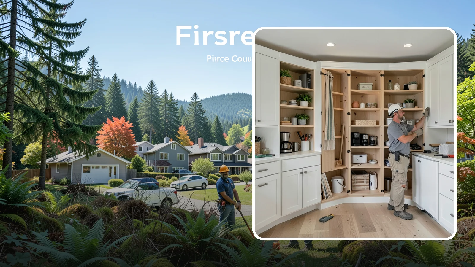 Pantry Construction in Fircrest, Pierce County, WA - Building a dedicated pantry, from a reach-in closet to a walk-in, to expand your kitchen's food and small-appliance storage.