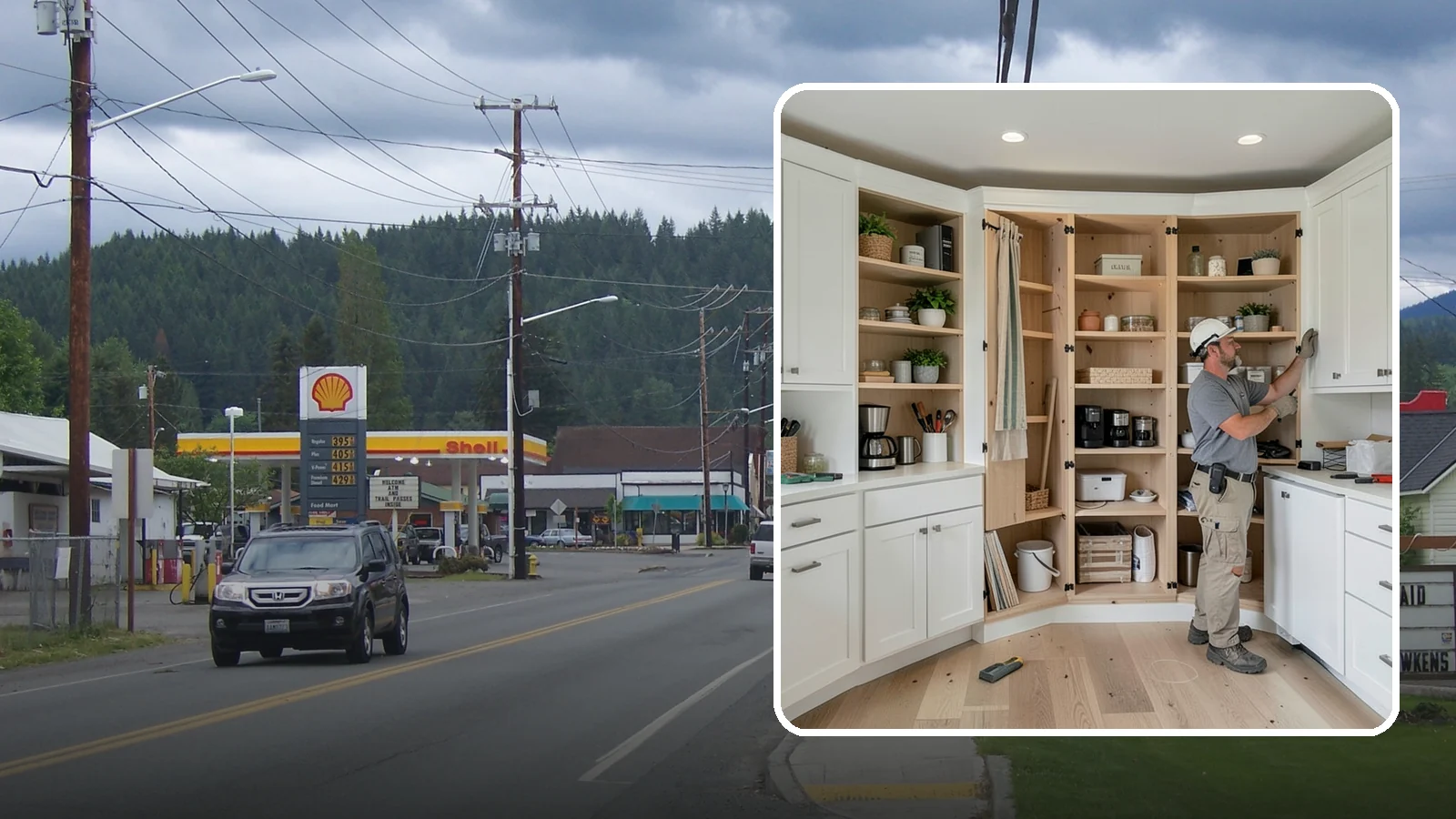Pantry Construction in Granite Falls, Snohomish County, WA - Building a dedicated pantry, from a reach-in closet to a walk-in, to expand your kitchen's food and small-appliance storage.