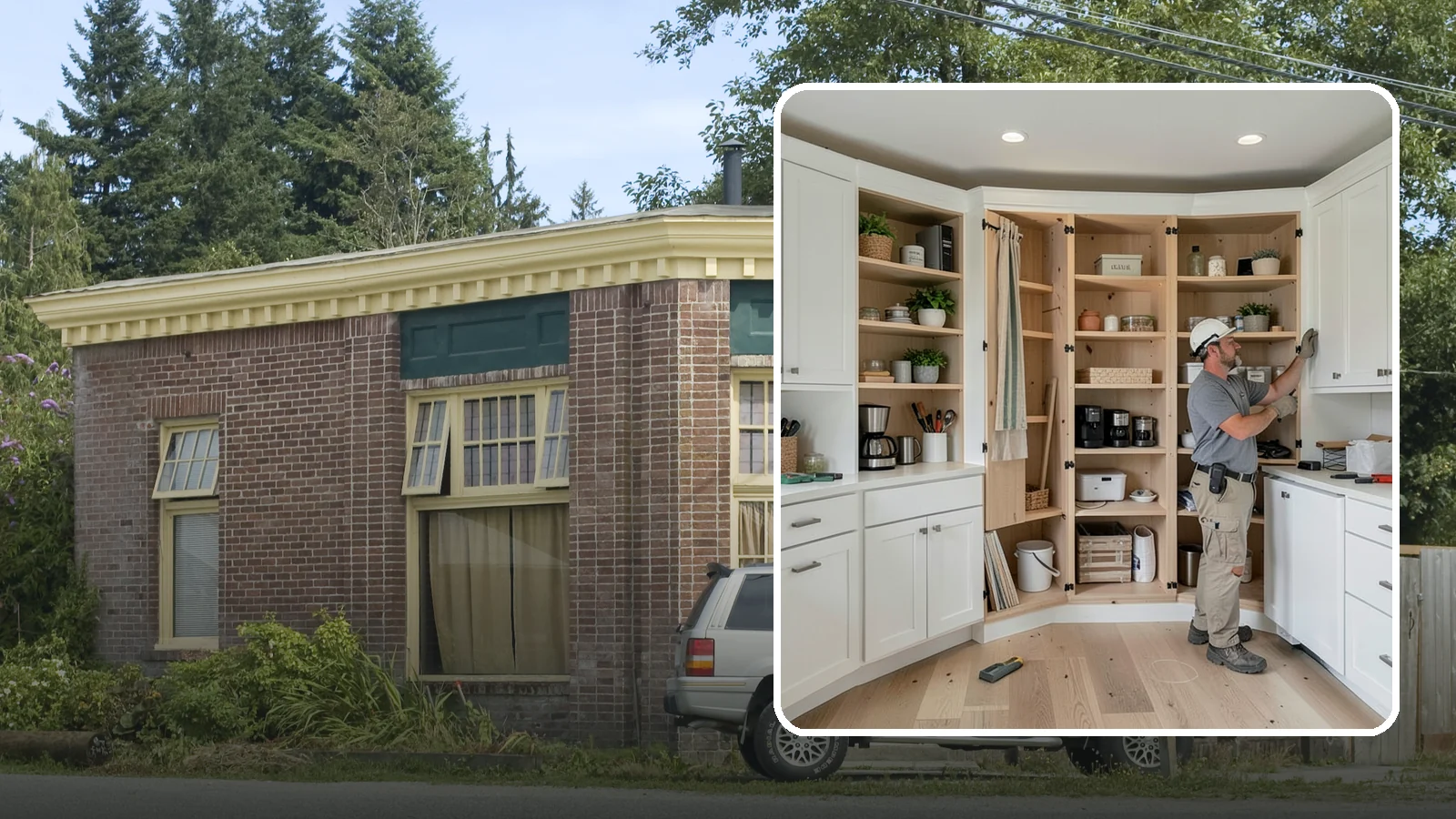 Pantry Construction in Hamilton, Skagit County, WA - Building a dedicated pantry, from a reach-in closet to a walk-in, to expand your kitchen's food and small-appliance storage.