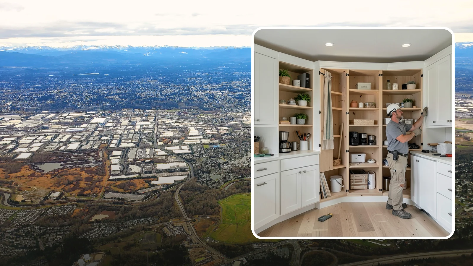 Pantry Construction in Kent, King County, WA - Building a dedicated pantry, from a reach-in closet to a walk-in, to expand your kitchen's food and small-appliance storage.