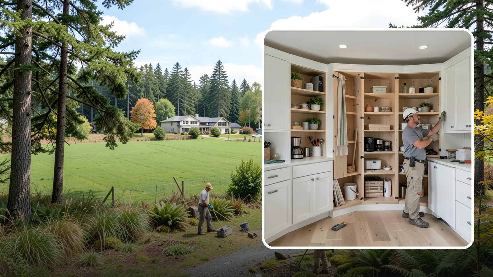 Pantry Construction in Lyman, Skagit County, WA - Building a dedicated pantry, from a reach-in closet to a walk-in, to expand your kitchen's food and small-appliance storage.