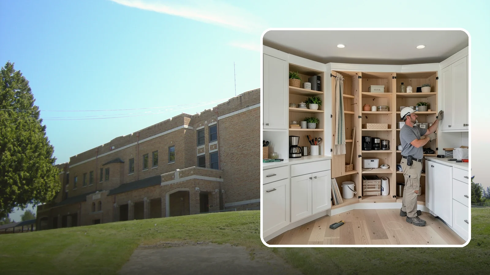 Pantry Construction in Maple Valley, King County, WA - Building a dedicated pantry, from a reach-in closet to a walk-in, to expand your kitchen's food and small-appliance storage.