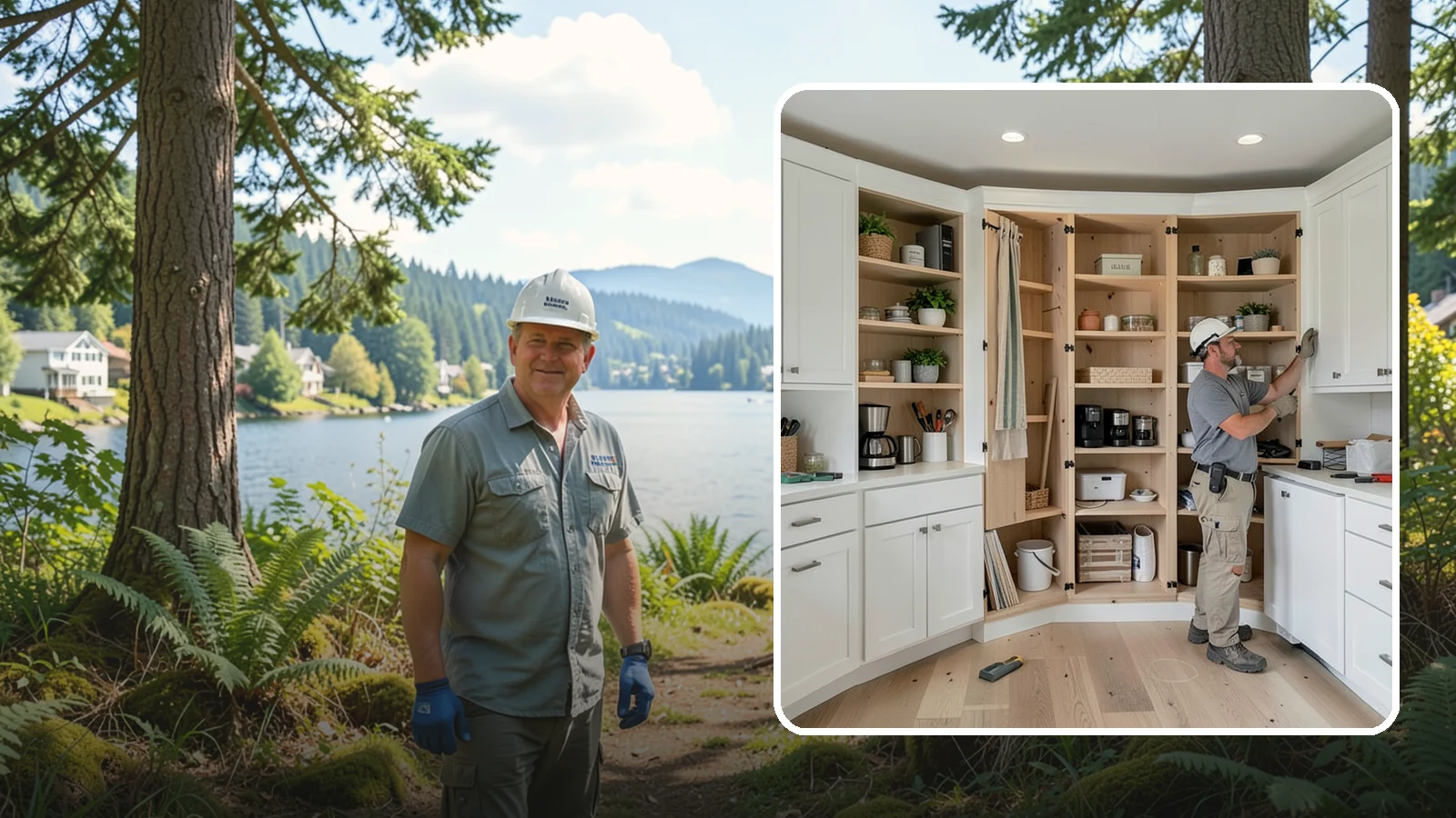 Pantry Construction in Milton, King County, WA - Building a dedicated pantry, from a reach-in closet to a walk-in, to expand your kitchen's food and small-appliance storage.