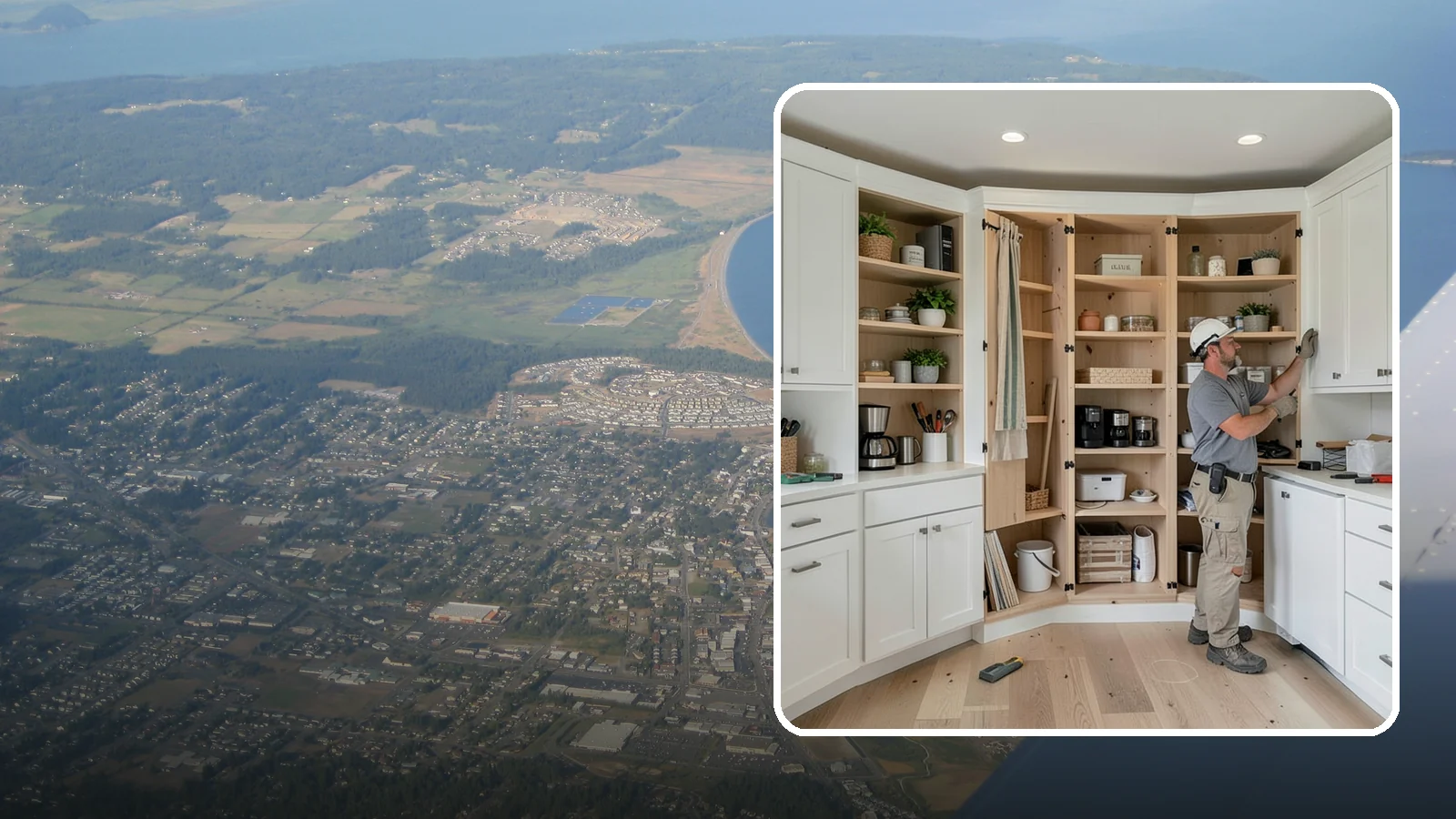 Pantry Construction in Oak Harbor, Island County, WA - Building a dedicated pantry, from a reach-in closet to a walk-in, to expand your kitchen's food and small-appliance storage.