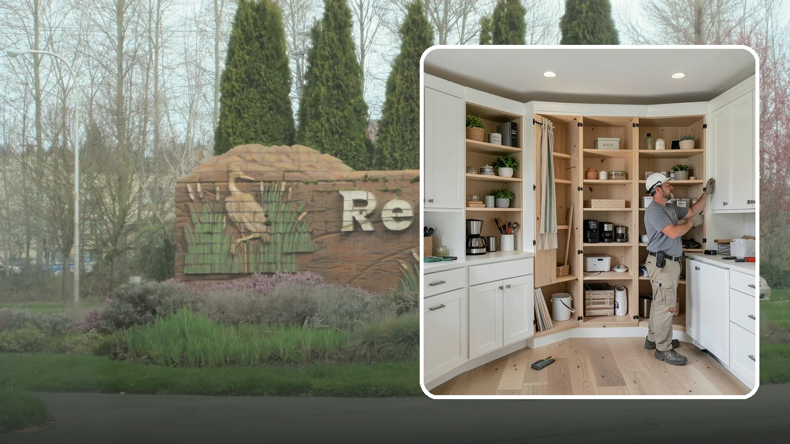Pantry Construction in Renton, King County, WA - Building a dedicated pantry, from a reach-in closet to a walk-in, to expand your kitchen's food and small-appliance storage.
