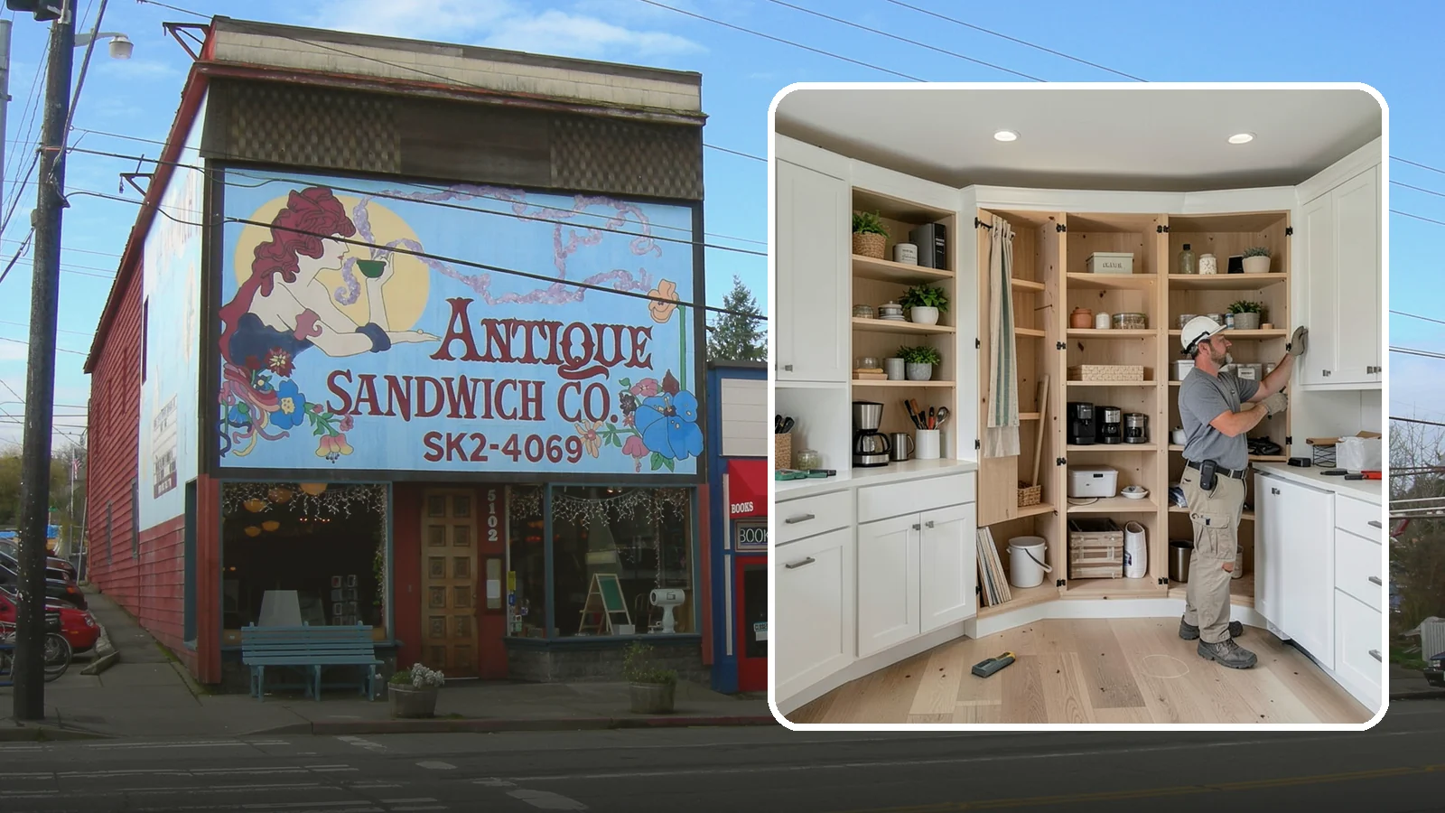 Pantry Construction in Ruston, Pierce County, WA - Building a dedicated pantry, from a reach-in closet to a walk-in, to expand your kitchen's food and small-appliance storage.