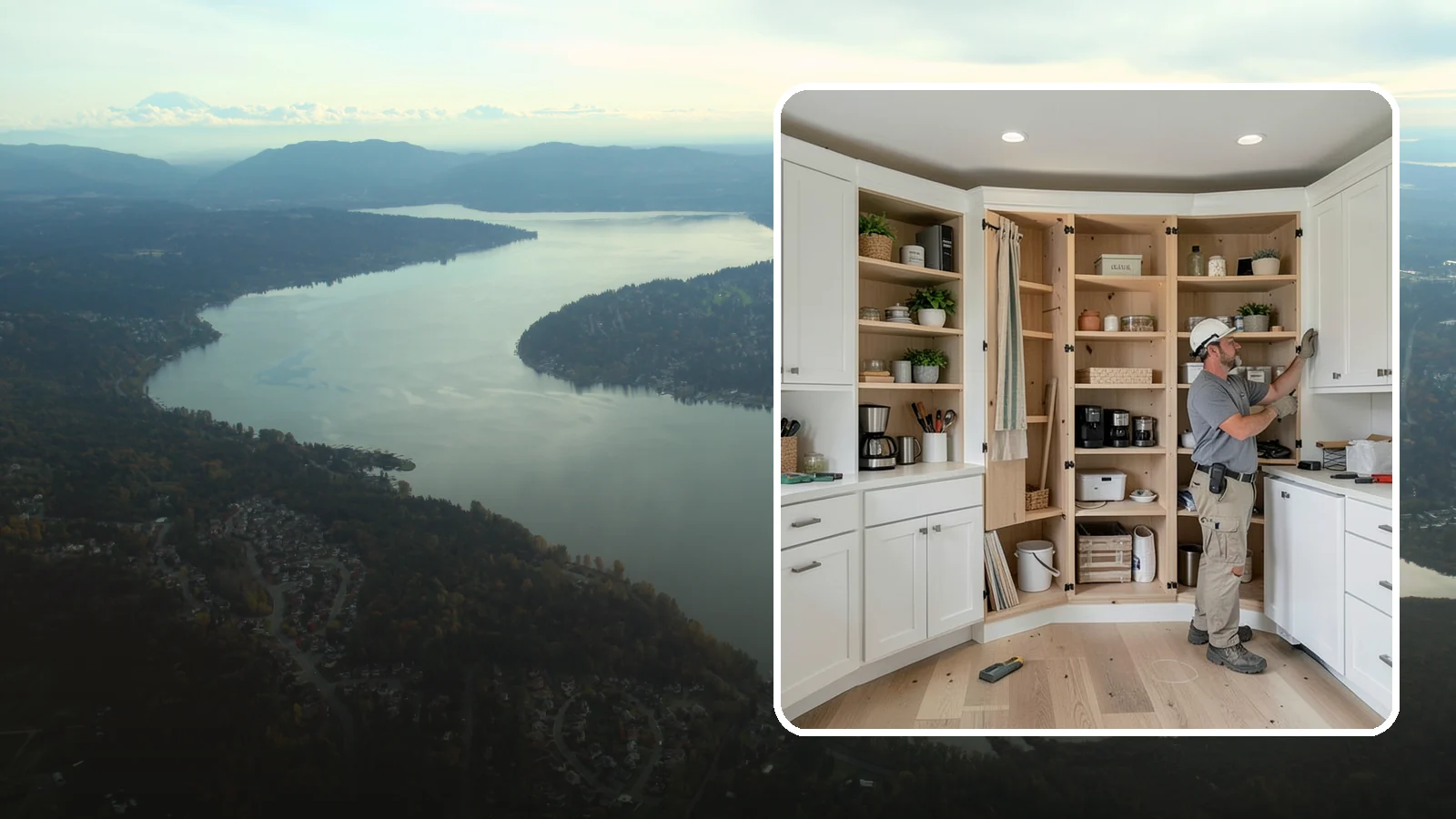 Pantry Construction in Sammamish, King County, WA - Building a dedicated pantry, from a reach-in closet to a walk-in, to expand your kitchen's food and small-appliance storage.