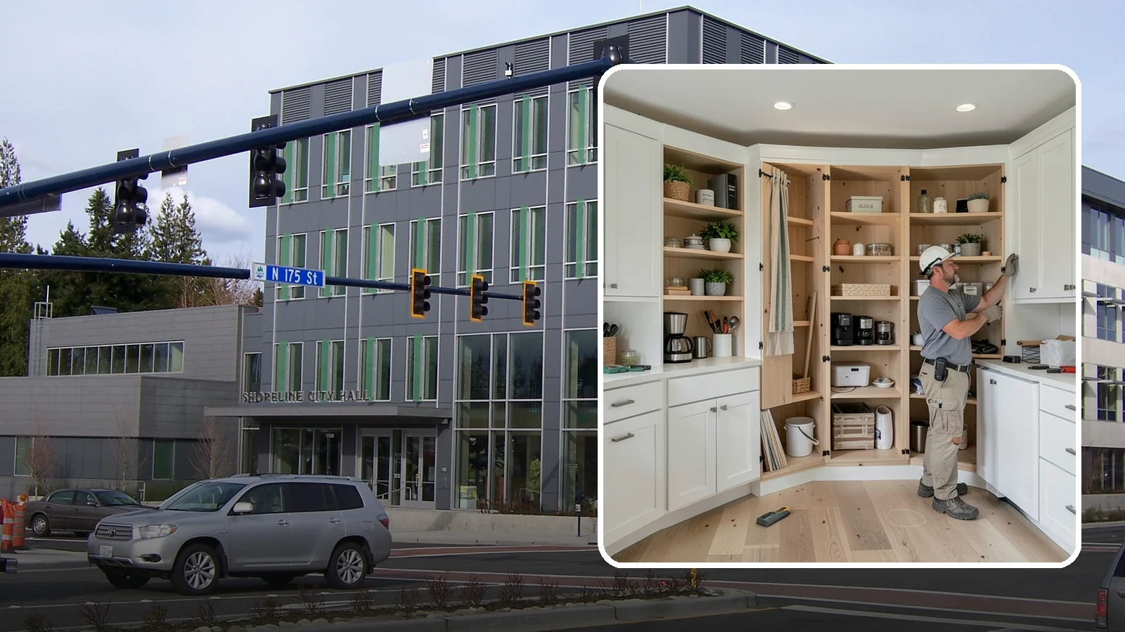 Pantry Construction in Shoreline, King County, WA - Building a dedicated pantry, from a reach-in closet to a walk-in, to expand your kitchen's food and small-appliance storage.